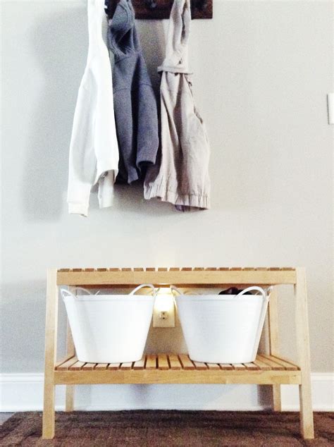 minimalist entryway bench for under $50. ikea molger bench in birch ...