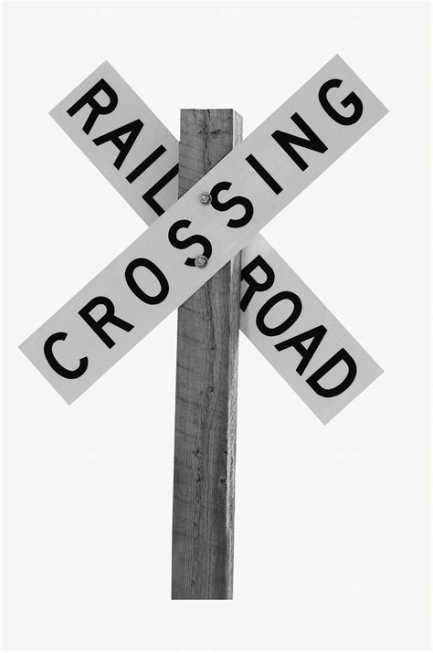 Railroad crossing sign, isolated image | Free Photo - rawpixel