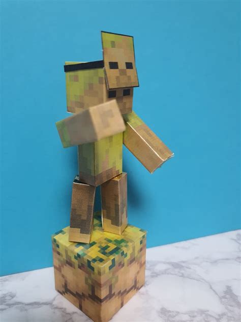 Pixel Papercraft Potato Zombie Husk And Poisonous Potato Mask