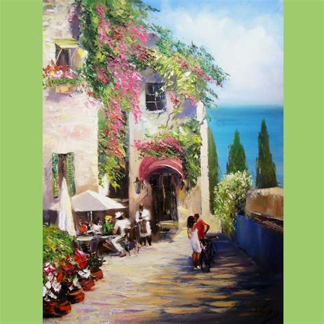 Street Cafe Painting - Etsy