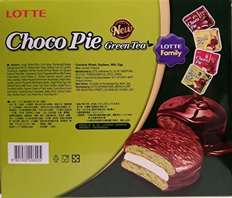 Lotte Choco Pie Green Tea 12 Individually Packed Pieces 11 85 Oz Green Tea Buy Online In