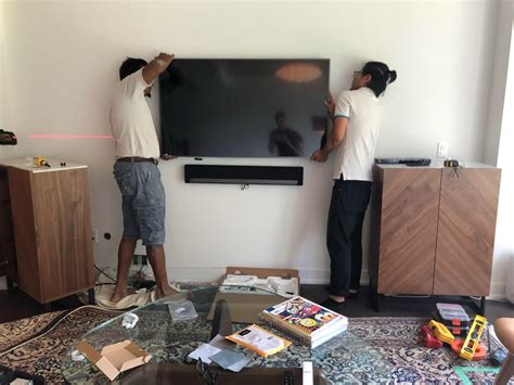 Basic Wall Mounted TV Installation - LeslievilleGeek TV Installation ...