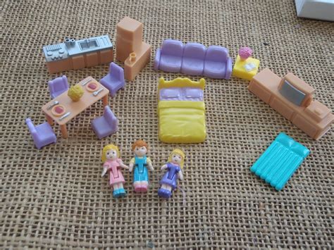 Vintage Blue Box Tiny Dreams Dollhouse Furniture Figures Dolls Etsy