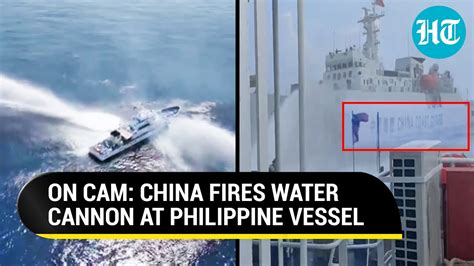 China Fires Water Cannons At Philippines Coast Guard Vessel In South