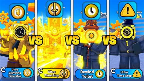 🤯golden Future Vs Ultimate Vs Chief Vs Large Clockman Time Ability ⏰🔥 Toilet Tower Defense