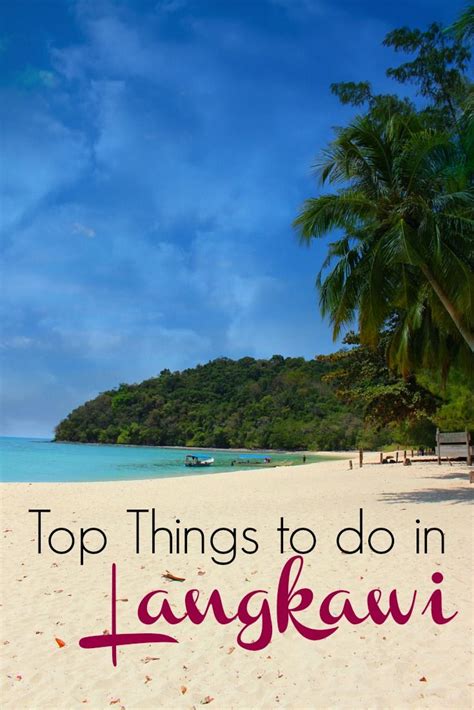 A Beach With Palm Trees And The Words Top Things To Do In Langkawi