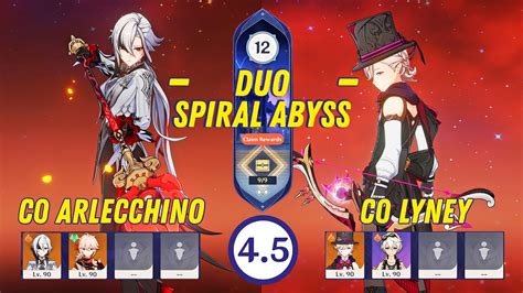 DUO C0 Arlecchino C0 Lyney Spiral Abyss 4 5 Genshin Impact YouTube