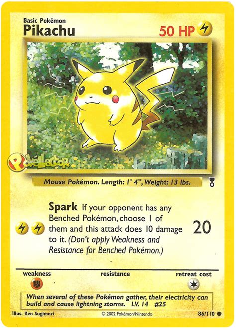 Pikachu Legendary Collection 86 Pokemon Card