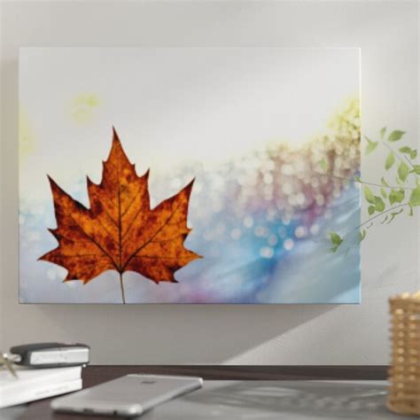 Winston Porter Leaf On Canvas Graphic Art Wayfair