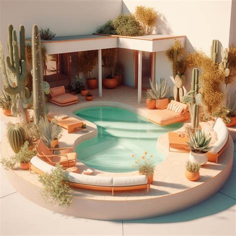 Premium Photo Summer Vibes Vila Pool 3d Rendering