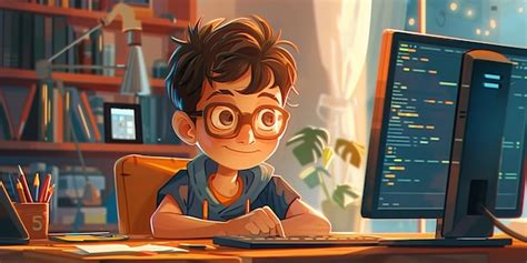 Premium Photo | Adorable Programming Cartoon Characters