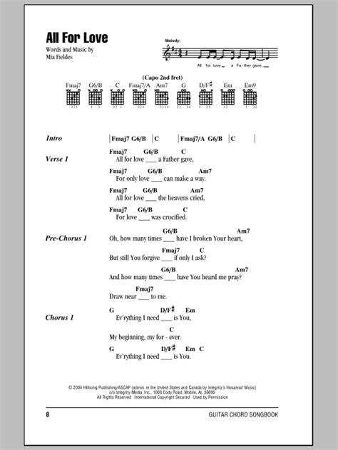 All For Love by Hillsong United - Guitar Chords/Lyrics - Guitar Instructor