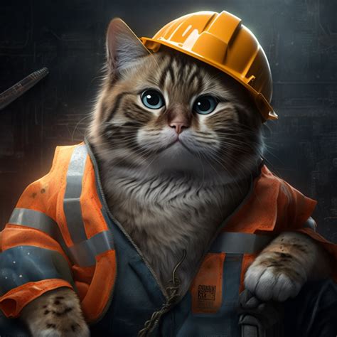 Cat Construction Worker Lemmy World