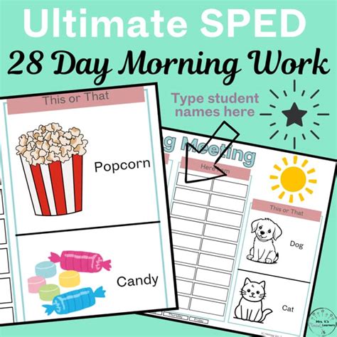 History For Autism Worksheets Morning Work