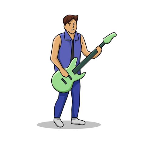 vector illustration, man playing guitar 9531545 Vector Art at Vecteezy