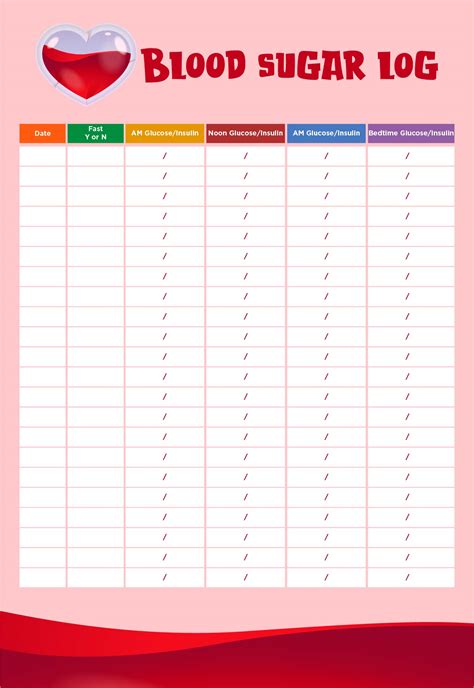 6 Best Blood Sugar Log Printable Pdf For Free At Printablee