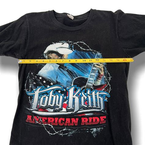 Toby Keith American Ride Tour T Shirt Adult Small Bla… - Gem