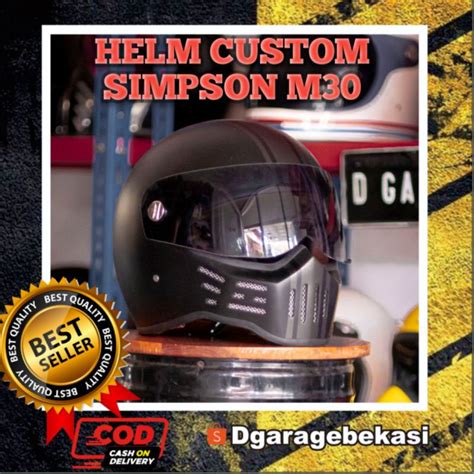 Jual HELM CUSTOM M30 Cc Hlem Helem Moto3 Cakil Retro Vintage Classic