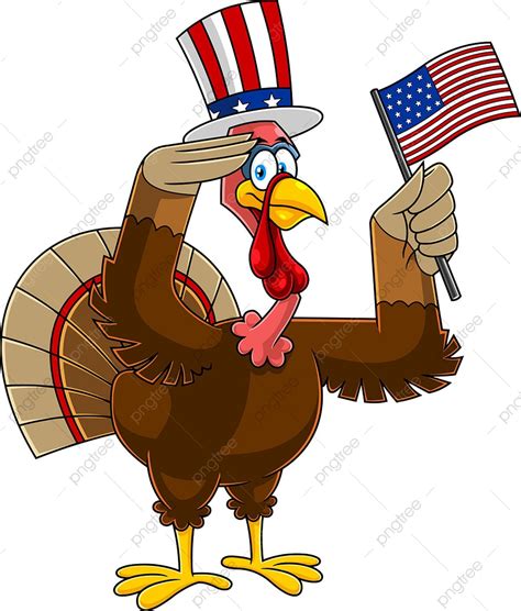 Us Flag Waving Clipart Hd PNG Patriotic Turkey Bird Cartoon Character