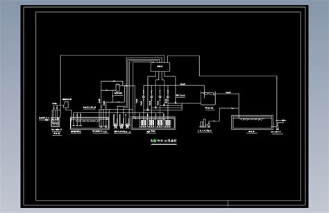 中水回用工程工艺流程 AutoCAD 2007 模型图纸下载 懒石网