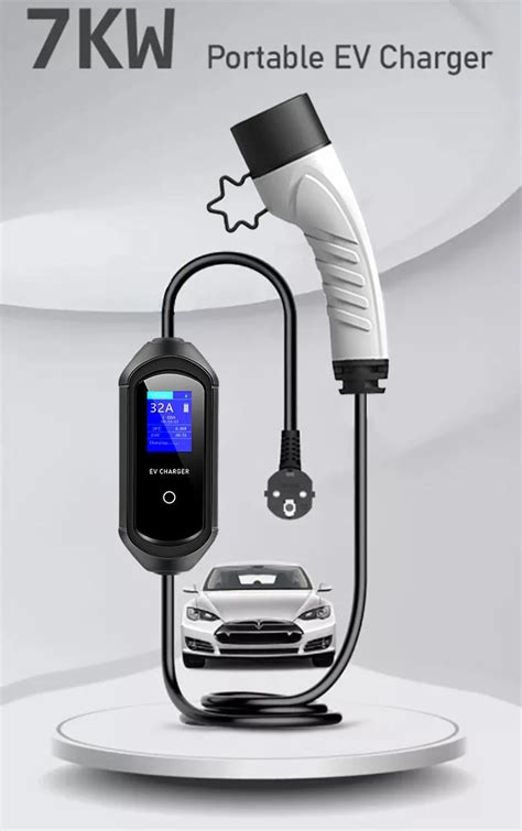 Kw Ac Evse Mode Level Phase Portable Ev Charger For Renault