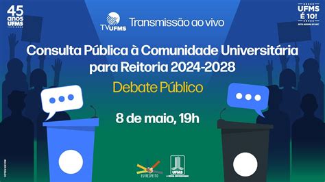 Debate Público Entre As Chapas Candidatas à Reitoria Da Ufms Youtube