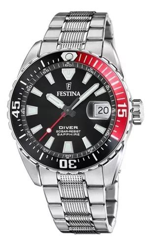 Reloj Festina Hombre Acero Diver Buceo 200mts F20669 6 Color De La