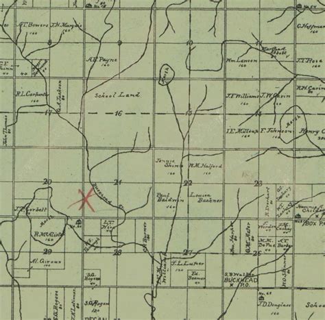 Cleveland County Oklahoma 1900 Old Wall Map With Landowner Etsy