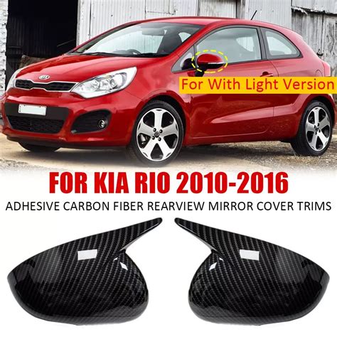 For Kia Rio 2011 2017 Car Sticker Rearview Side Mirror Cover Horn Wing