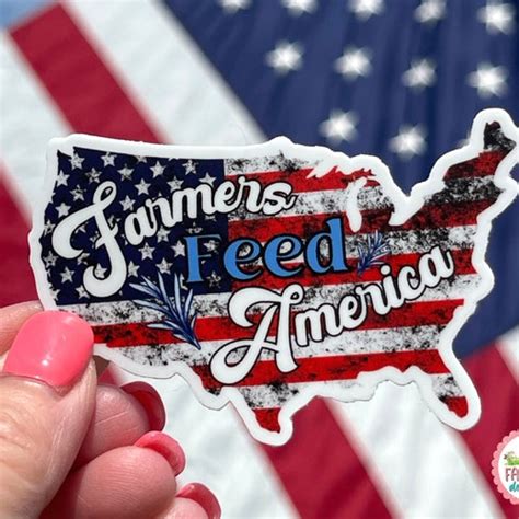 Farmers Feed America Sticker Support Local Farmers Sticker Etsy