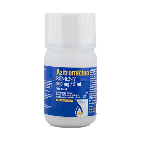 Azitromicina 200Mg 5Ml 15Ml Suspension Remeny Remeny