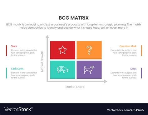 Bcg Growth Share Matrix Infographic Data Template Vector Image