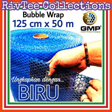 Jual Bubble Wrap GMP Bening Hitam 125cm 50 Meter Plastik Gelembung