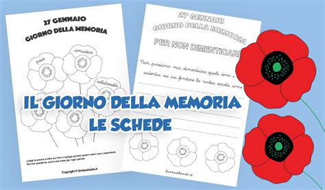 Giorno Della Memoria Gennaio Attivit Schede Didattiche Poesie