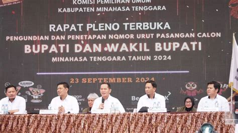 Kpu Mitra Gelar Rapat Pleno Pengundian Nomor Urut Paslon Pilkada 2024