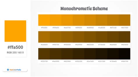 Pantone Color Chart Orange