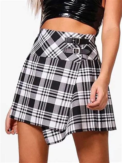 Checked Mini Wrap Skirt Wrap Skirt Fashion Skirts