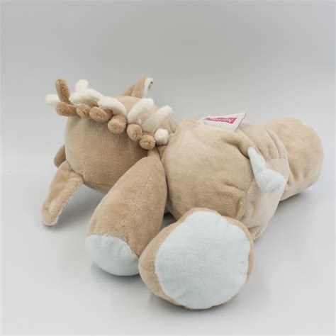 Doudou Poney Cheval Beige Bleu NATTOU