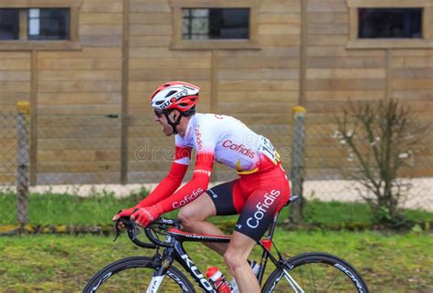 The Cyclist Nicolas Edet Paris Nice 2019 Editorial Stock Image