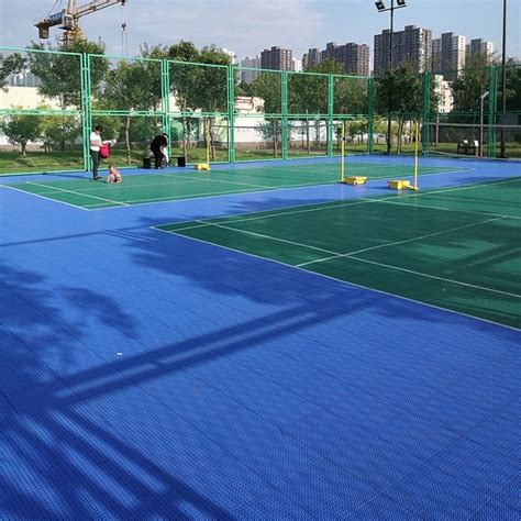 Portable Pp Interlocking Tile Used Outdoor Badminton Court Flooring