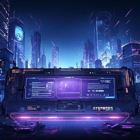 Premium Photo Futuristic Pop Up Ui Cyberpunk Themed Game Console Rpg