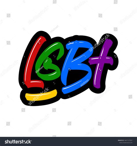 Lgbt Hand Drawn Lettering Text Vector Stock Vector Royalty Free