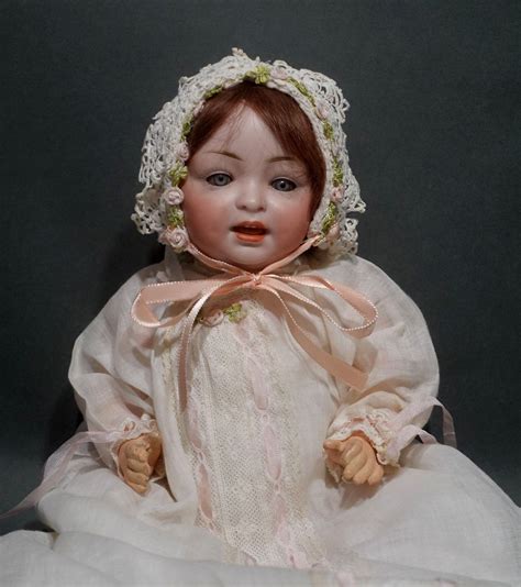 Antique German Bisque Doll Happy Character Baby By Hertel Schwab