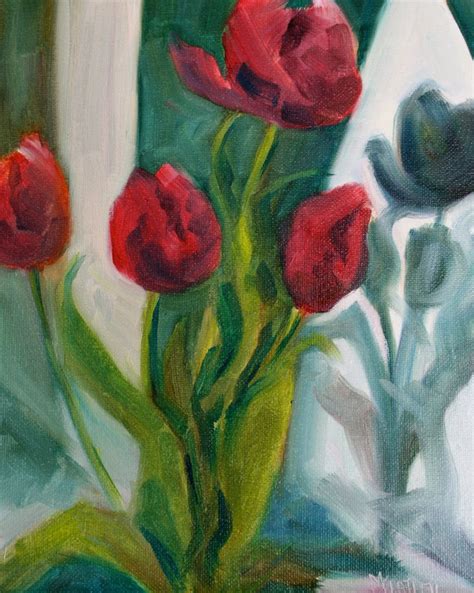 Tulip Painting Oil Painting Original Flower Painting Spring Flowers ...