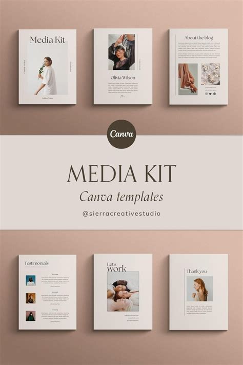 Minimalist Media Kit Canva Template For Influencers Bloggers And