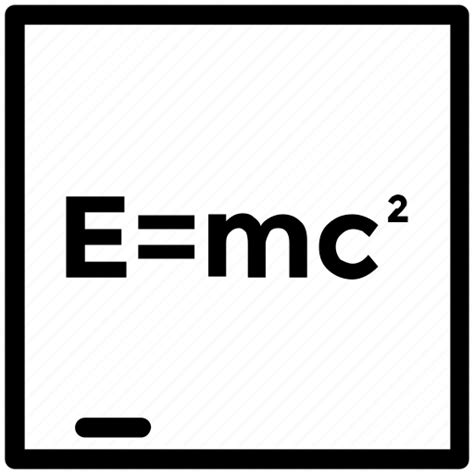 Einsteins Formula Emc Emc2 Physics Physics Formula Theory Icon