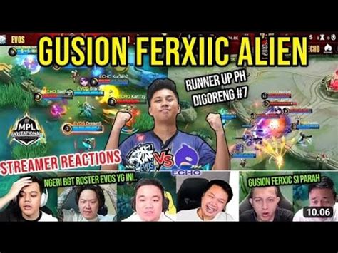 FIX GUSION FERXIC ALIEN EVOS PULANGKAN RUNNER UP PH REACTION STREAMER