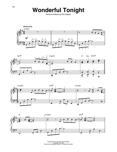 Wonderful Tonight By Eric Clapton Sheet Music For Harp At Sheet Music