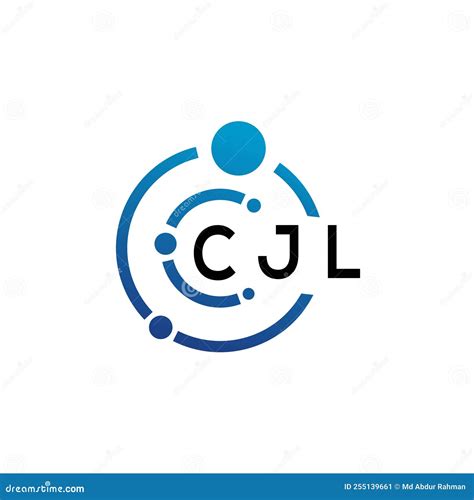 Design Do Logotipo Da Letra Cjl Em Fundo Branco Conceito De Logotipo