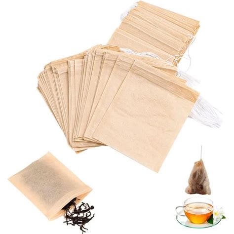 100 Pcs Sachets Filtre à Thé Jetables Sachet de Thé Jetable Sachets